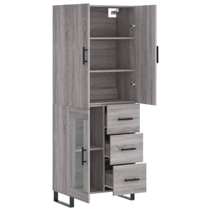 Ντουλάπι Γκρι Sonoma 69,5 x 34 x 180 εκ. Επεξεργασμένο Ξύλο