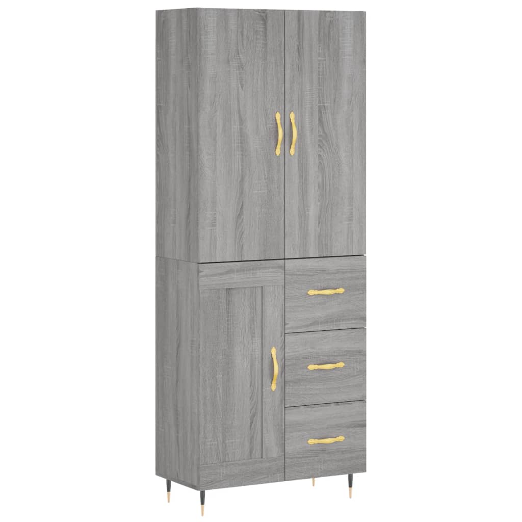 Ντουλάπι Γκρι Sonoma 69,5 x 34 x 180 εκ. Επεξεργασμένο Ξύλο