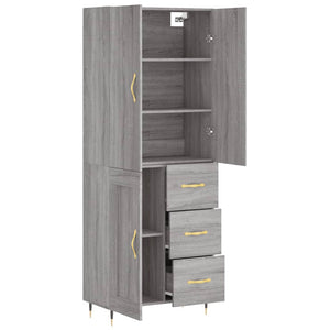 Ντουλάπι Γκρι Sonoma 69,5 x 34 x 180 εκ. Επεξεργασμένο Ξύλο