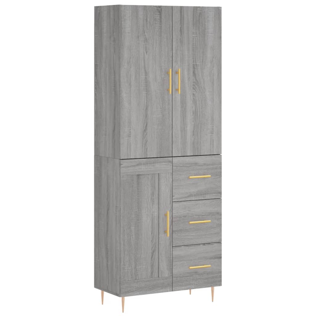 Ντουλάπι Γκρι Sonoma 69,5 x 34 x 180 εκ. Επεξεργασμένο Ξύλο - Pakobazaar