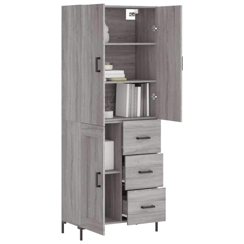Ντουλάπι Γκρι Sonoma 69,5 x 34 x 180 εκ. Επεξεργασμένο Ξύλο