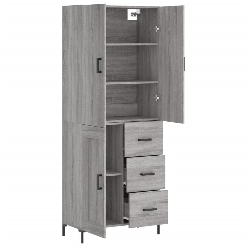 Ντουλάπι Γκρι Sonoma 69,5 x 34 x 180 εκ. Επεξεργασμένο Ξύλο