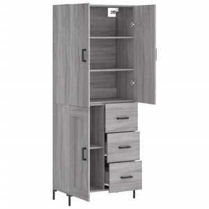 Ντουλάπι Γκρι Sonoma 69,5 x 34 x 180 εκ. Επεξεργασμένο Ξύλο
