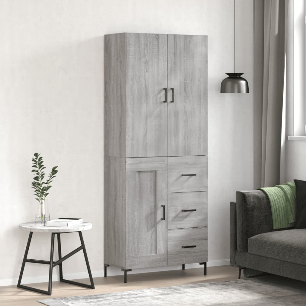 Ντουλάπι Γκρι Sonoma 69,5 x 34 x 180 εκ. Επεξεργασμένο Ξύλο