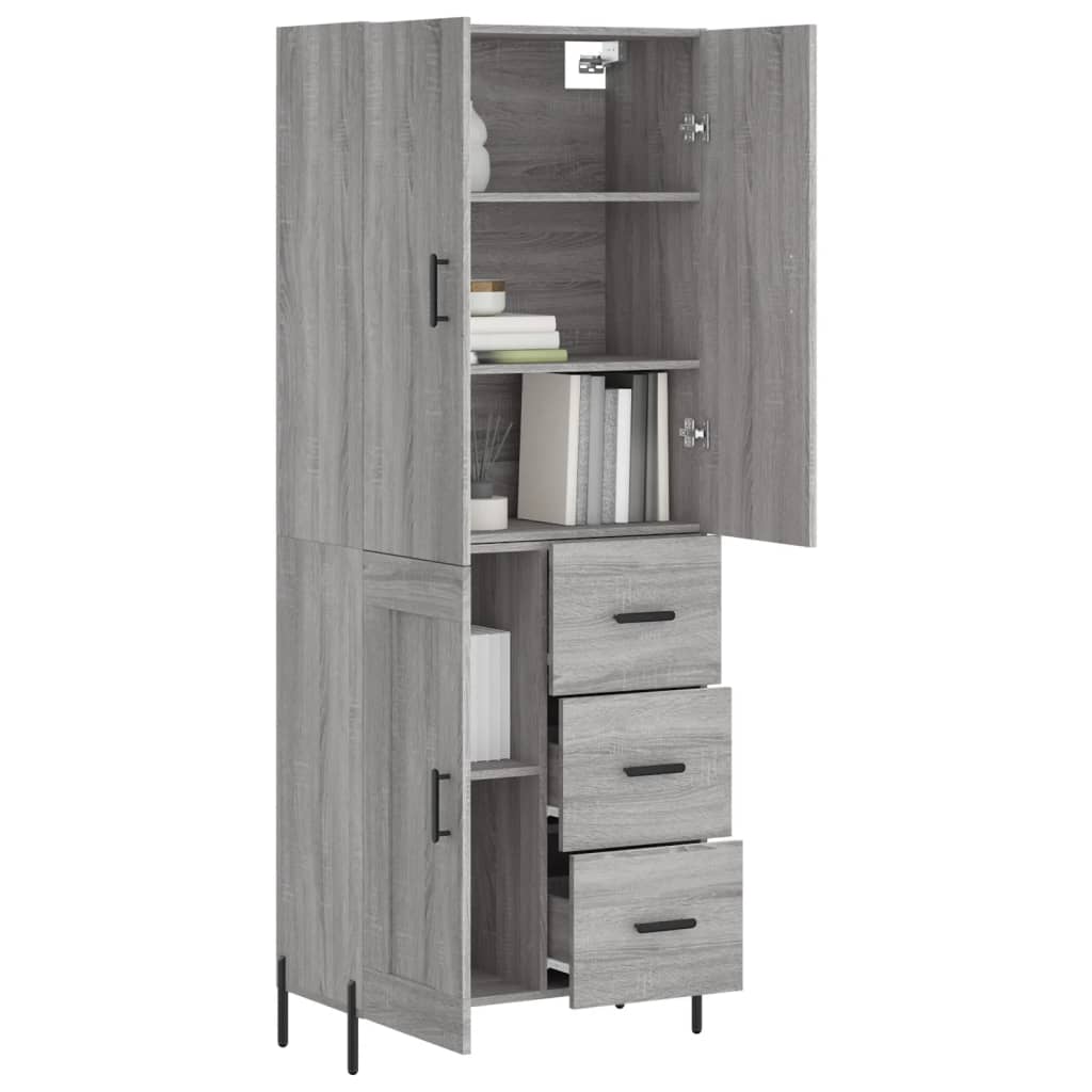 Ντουλάπι Γκρι Sonoma 69,5 x 34 x 180 εκ. Επεξεργασμένο Ξύλο