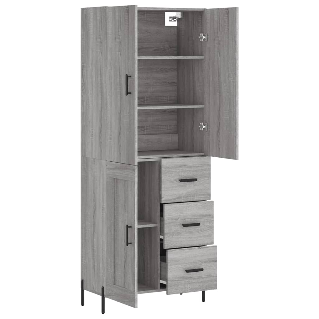 Ντουλάπι Γκρι Sonoma 69,5 x 34 x 180 εκ. Επεξεργασμένο Ξύλο