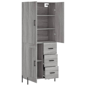 Ντουλάπι Γκρι Sonoma 69,5 x 34 x 180 εκ. Επεξεργασμένο Ξύλο