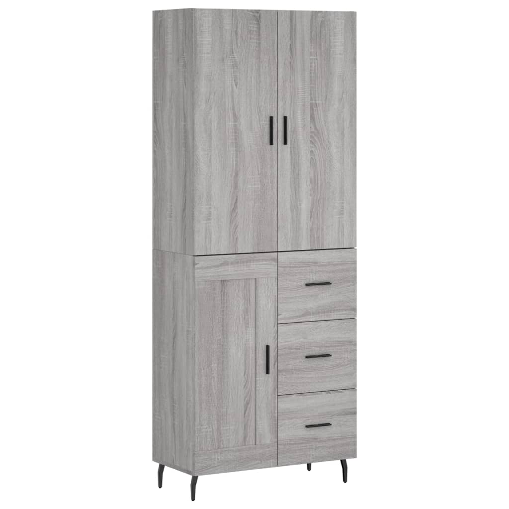 Ντουλάπι Γκρι Sonoma 69,5 x 34 x 180 εκ. Επεξεργασμένο Ξύλο
