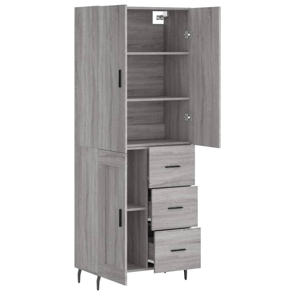 Ντουλάπι Γκρι Sonoma 69,5 x 34 x 180 εκ. Επεξεργασμένο Ξύλο
