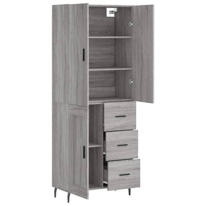 Ντουλάπι Γκρι Sonoma 69,5 x 34 x 180 εκ. Επεξεργασμένο Ξύλο