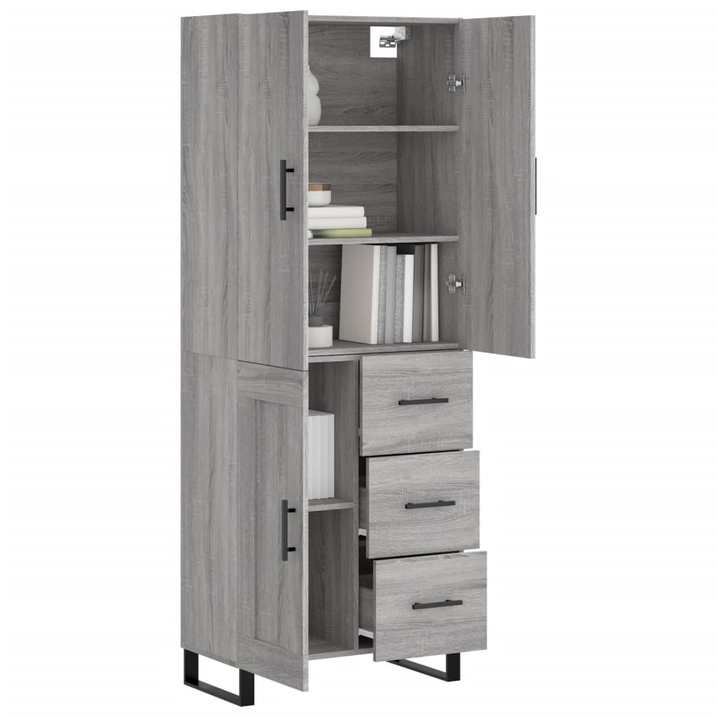 Ντουλάπι Γκρι Sonoma 69,5 x 34 x 180 εκ. Επεξεργασμένο Ξύλο