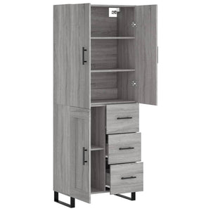 Ντουλάπι Γκρι Sonoma 69,5 x 34 x 180 εκ. Επεξεργασμένο Ξύλο