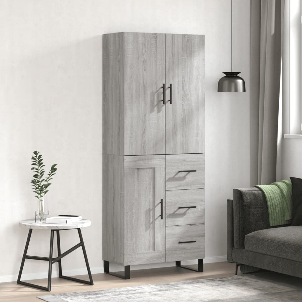 Ντουλάπι Γκρι Sonoma 69,5 x 34 x 180 εκ. Επεξεργασμένο Ξύλο