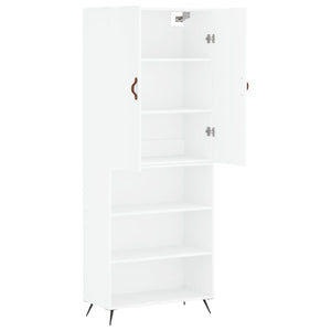 Ντουλάπι Λευκό 69,5x34x180 εκ. από Επεξεργασμένο Ξύλο