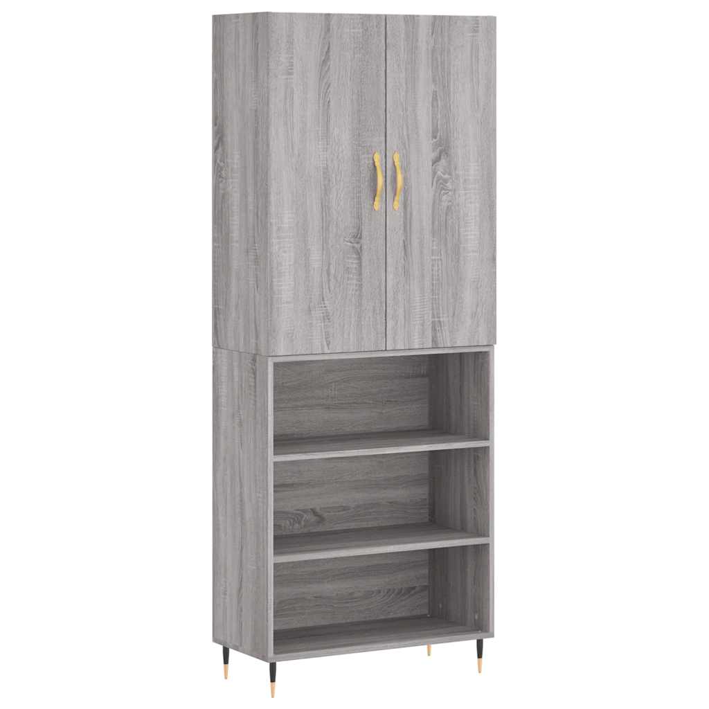 Ντουλάπι Γκρι Sonoma 69,5 x 34 x 180 εκ. Επεξεργασμένο Ξύλο
