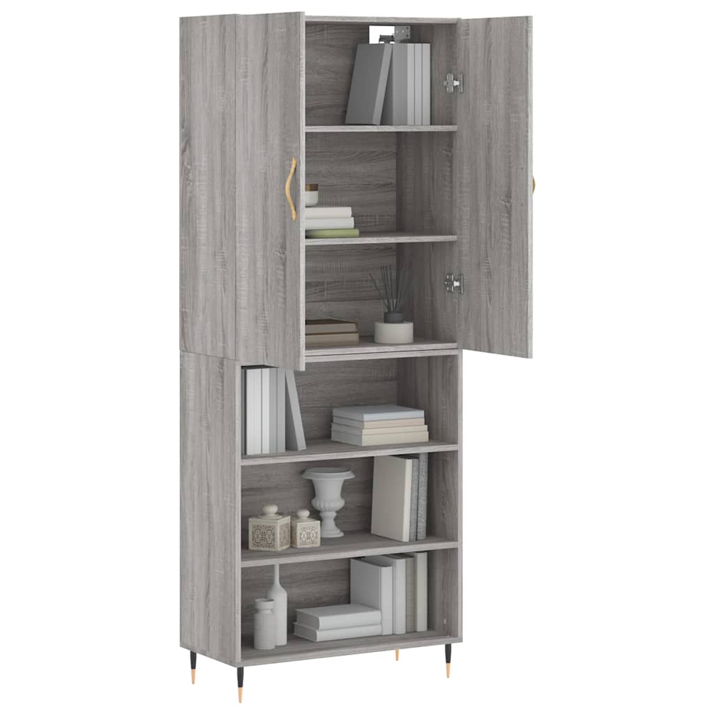 Ντουλάπι Γκρι Sonoma 69,5 x 34 x 180 εκ. Επεξεργασμένο Ξύλο