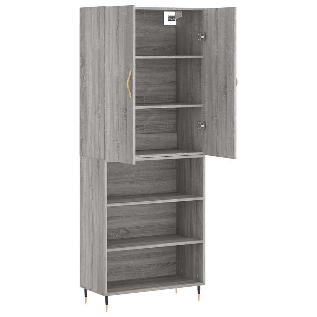 Ντουλάπι Γκρι Sonoma 69,5 x 34 x 180 εκ. Επεξεργασμένο Ξύλο