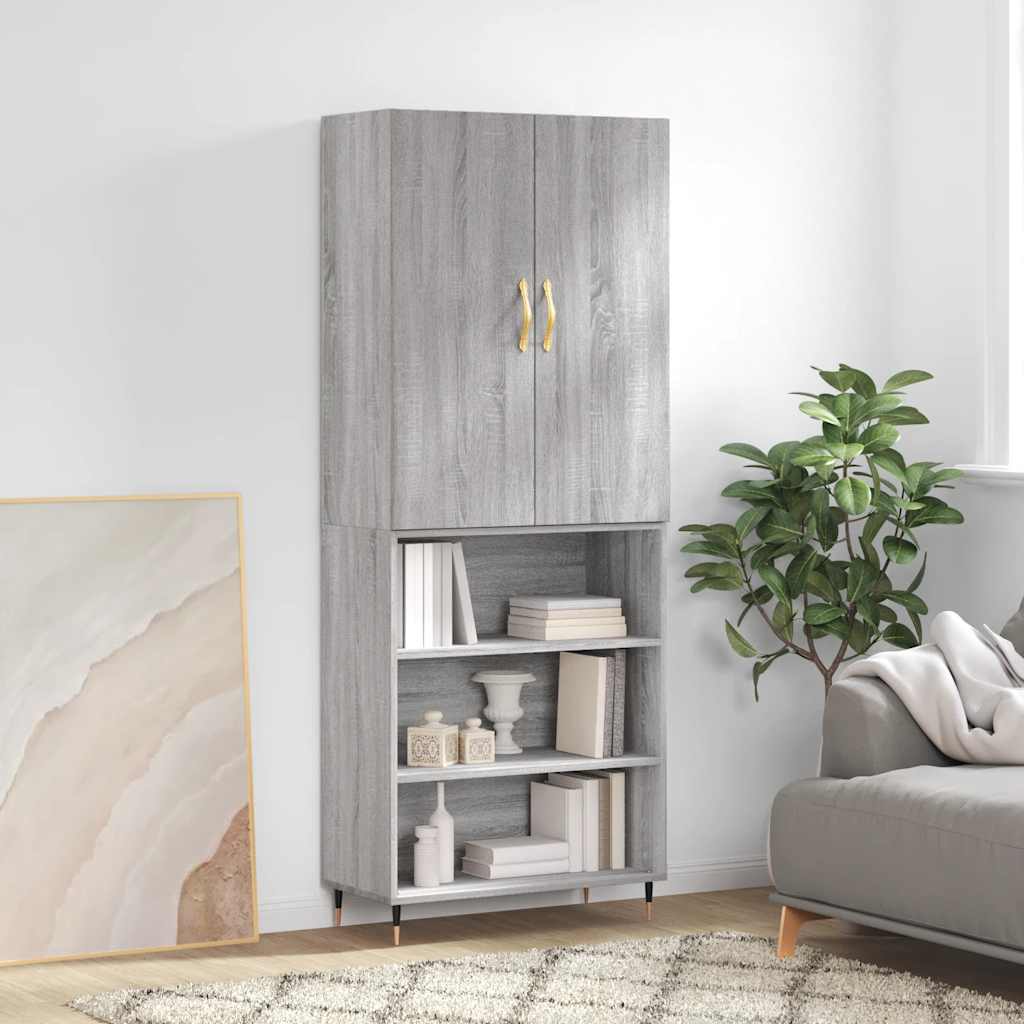Ντουλάπι Γκρι Sonoma 69,5 x 34 x 180 εκ. Επεξεργασμένο Ξύλο