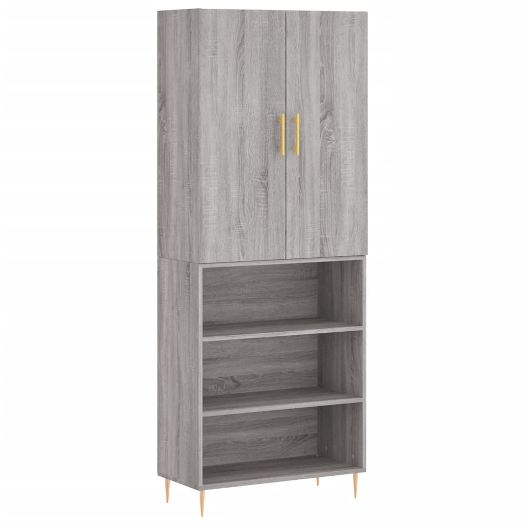 Ντουλάπι Γκρι Sonoma 69,5 x 34 x 180 εκ. Επεξεργασμένο Ξύλο