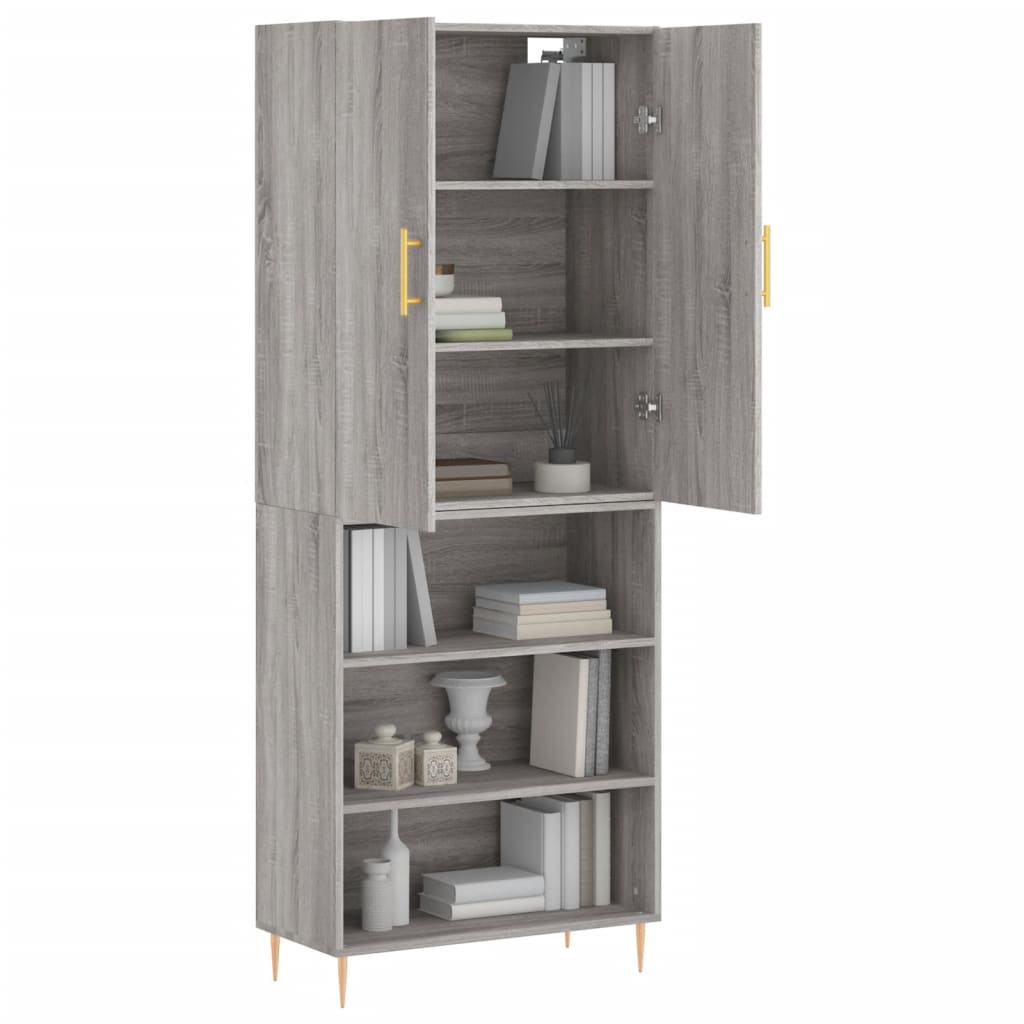 Ντουλάπι Γκρι Sonoma 69,5 x 34 x 180 εκ. Επεξεργασμένο Ξύλο