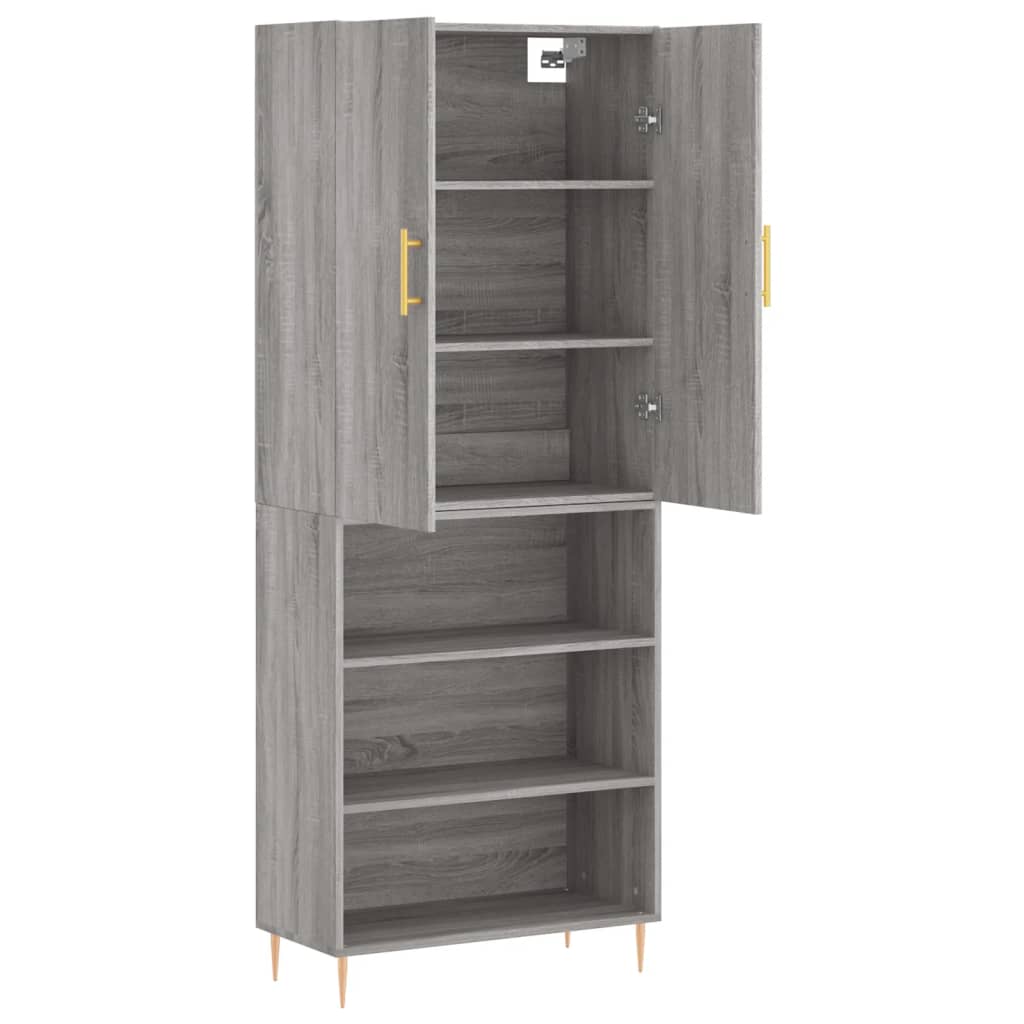 Ντουλάπι Γκρι Sonoma 69,5 x 34 x 180 εκ. Επεξεργασμένο Ξύλο
