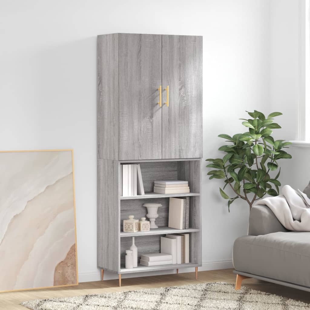 Ντουλάπι Γκρι Sonoma 69,5 x 34 x 180 εκ. Επεξεργασμένο Ξύλο