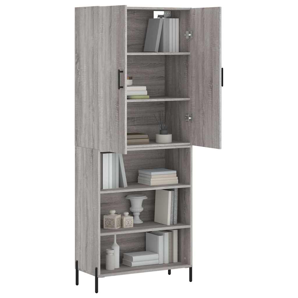 Ντουλάπι Γκρι Sonoma 69,5 x 34 x 180 εκ. Επεξεργασμένο Ξύλο