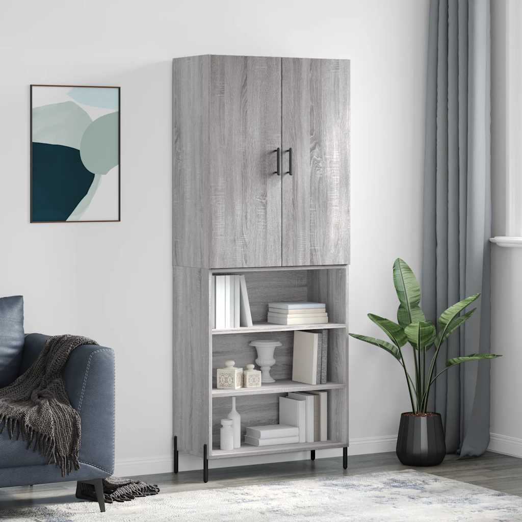 Ντουλάπι Γκρι Sonoma 69,5 x 34 x 180 εκ. Επεξεργασμένο Ξύλο