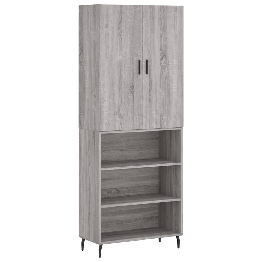 Ντουλάπι Γκρι Sonoma 69,5 x 34 x 180 εκ. Επεξεργασμένο Ξύλο