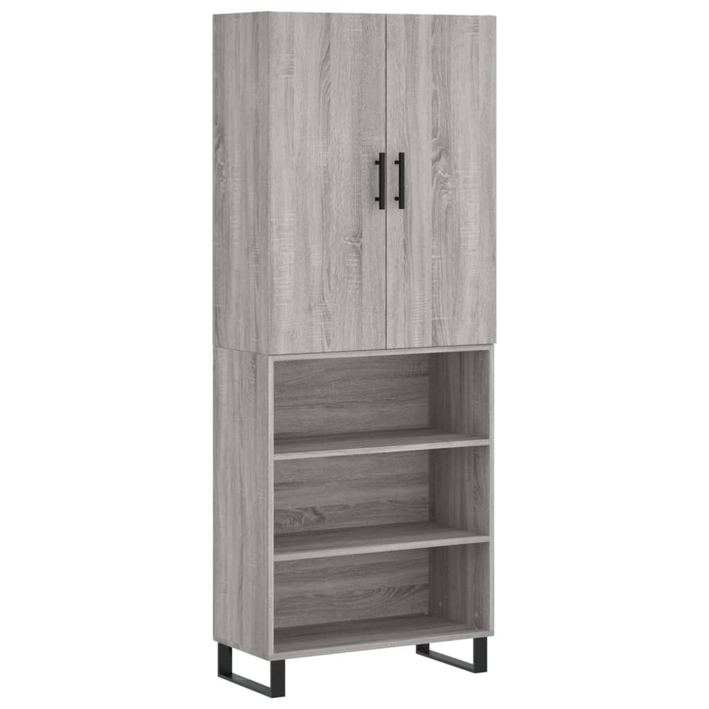 Ντουλάπι Γκρι Sonoma 69,5 x 34 x 180 εκ. Επεξεργασμένο Ξύλο