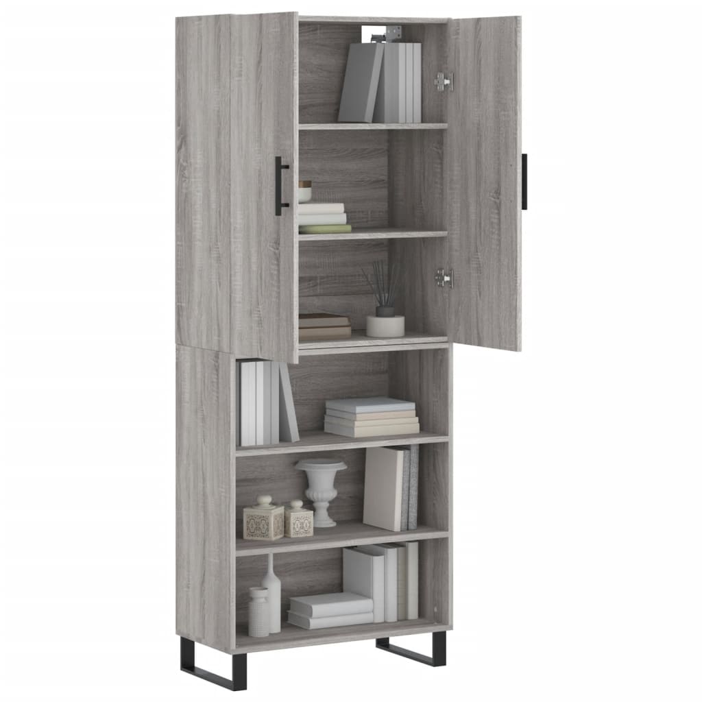 Ντουλάπι Γκρι Sonoma 69,5 x 34 x 180 εκ. Επεξεργασμένο Ξύλο