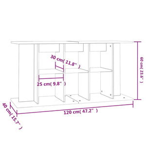 Βάση Ενυδρείου Λευκή 120 x 40 x 60 εκ. από Επεξεργασμένο Ξύλο - Pakobazaar