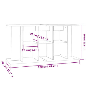Βάση Ενυδρείου Καπνιστή Δρυς 120x40x60 εκ. Επεξεργασμένο Ξύλο
