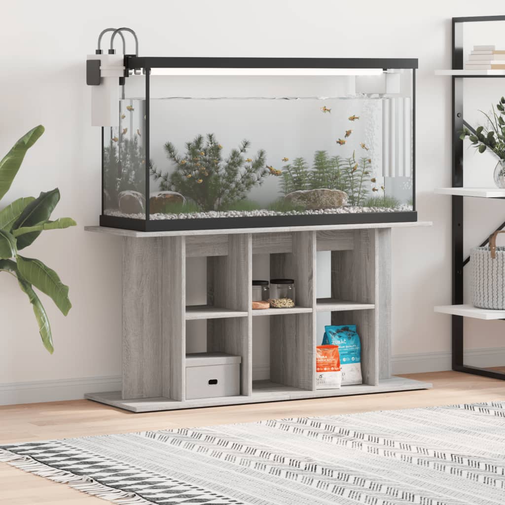 Βάση Ενυδρείου Γκρι Sonoma 120x40x60 εκ. από Επεξεργασμένο Ξύλο - Pakobazaar