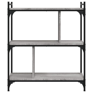 Βιβλιοθήκη 3 Επιπέδων Γκρι Sonoma 76 x 32 x 88 εκ. Επεξ. Ξύλο