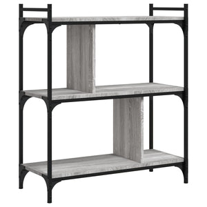 Βιβλιοθήκη 3 Επιπέδων Γκρι Sonoma 76 x 32 x 88 εκ. Επεξ. Ξύλο