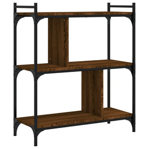 Βιβλιοθήκη 3 Επιπέδων Καφέ Δρυς 76 x 32 x 88 εκ. Επεξ. Ξύλο