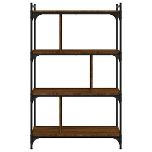 Βιβλιοθήκη 4 Επιπέδων Καφέ Δρυς 76 x 32 x 123 εκ. Επεξ. Ξύλο - Pakobazaar