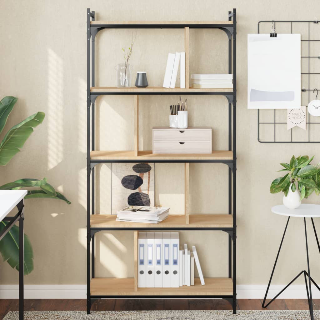 Βιβλιοθήκη 5 Επιπέδων Sonoma Δρυς 76 x 32 x 158 εκ. Επεξ. Ξύλο - Pakobazaar