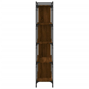 Βιβλιοθήκη 5 Επιπέδων Καφέ Δρυς 76 x 32 x 158 εκ. Επεξ. Ξύλο