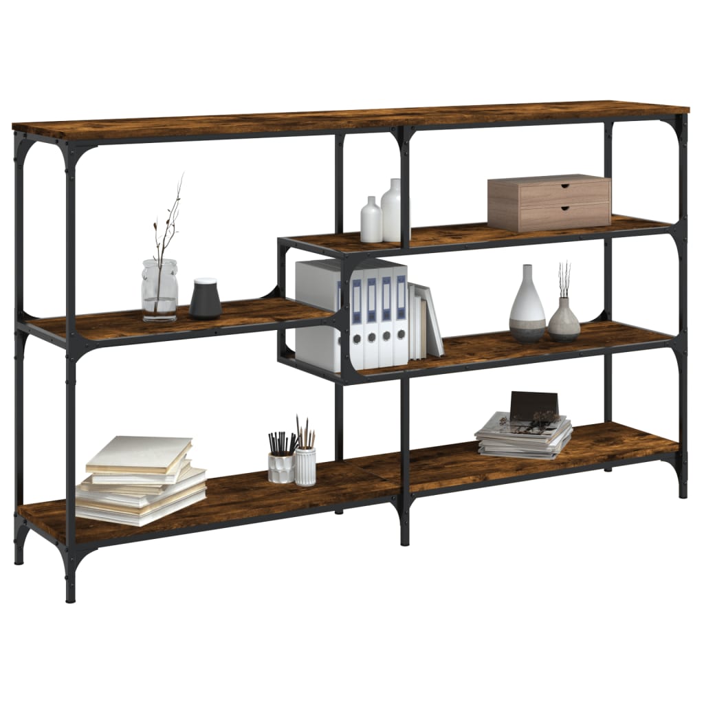 Τραπέζι Κονσόλα Καπνιστή Δρυς 160x32x95 εκ. Επεξεργασμένο Ξύλο