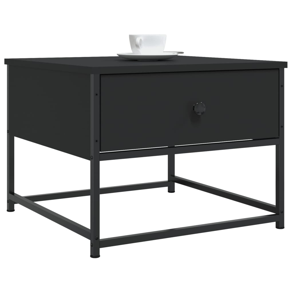 Τραπεζάκι Σαλονιού Μαύρο 51 x 51 x 40 εκ. Επεξεργασμένο Ξύλο