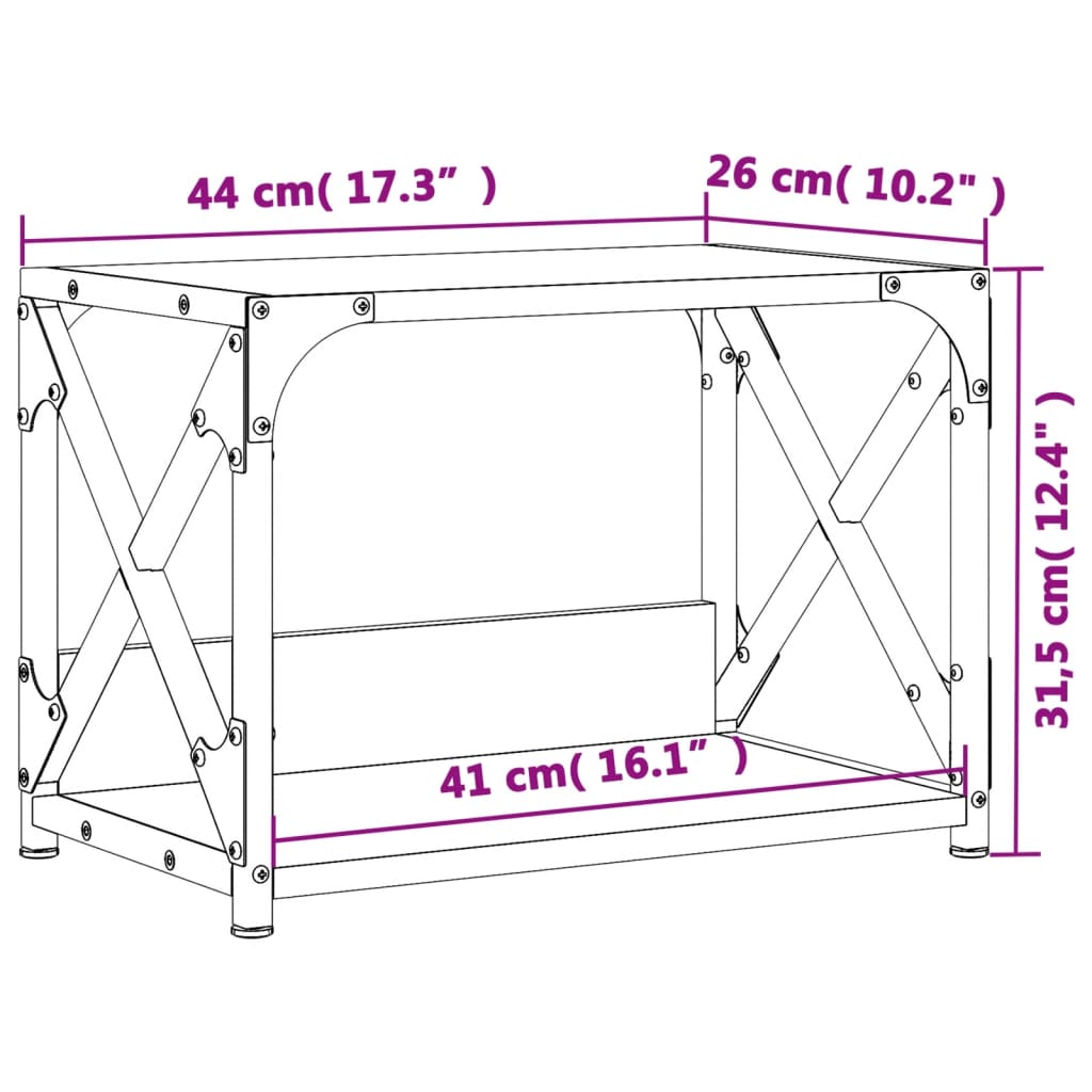 Βάση Εκτυπωτή 2 Επιπέδων Καφέ Δρυς 44x26x31,5 εκ Επεξ. Ξύλο