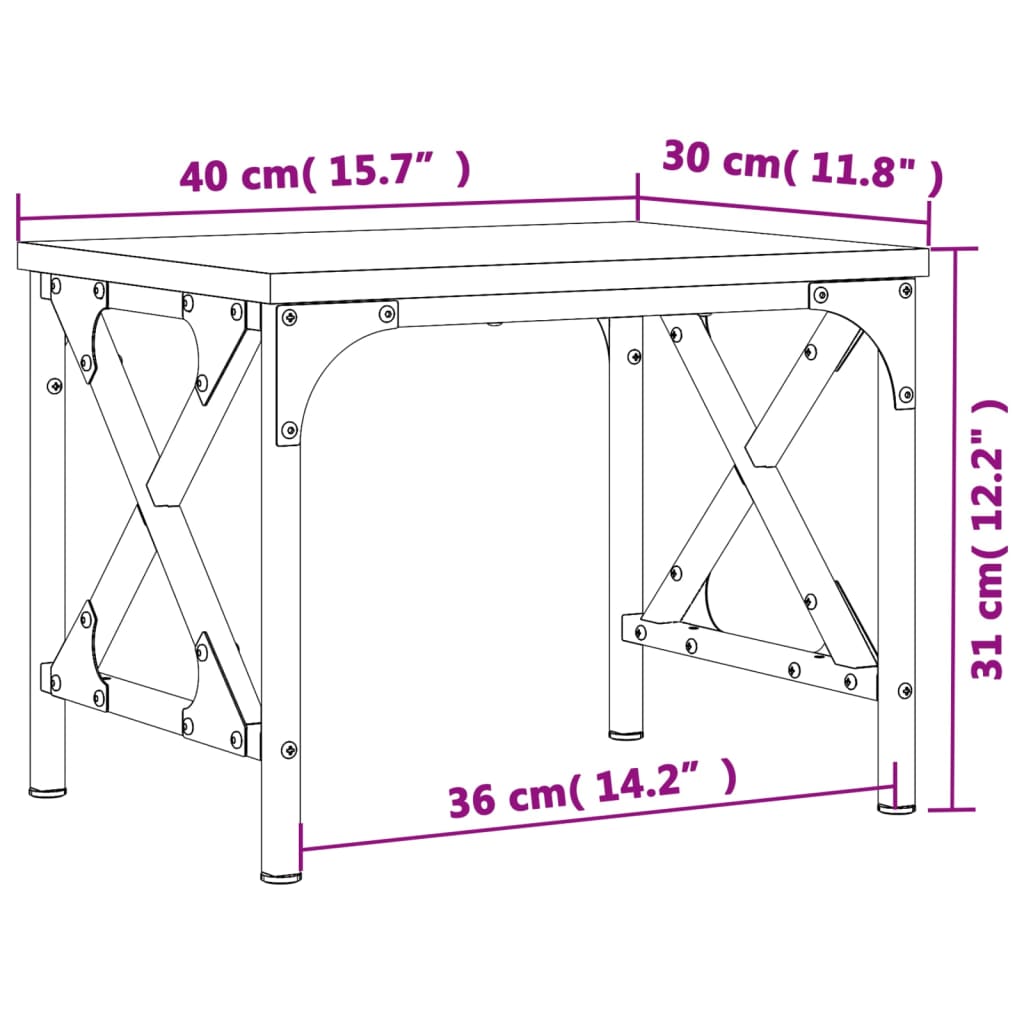 Βάση Εκτυπωτή Γκρι Sonoma 40x30x31 εκ. από Επεξεργασμένο Ξύλο - Pakobazaar