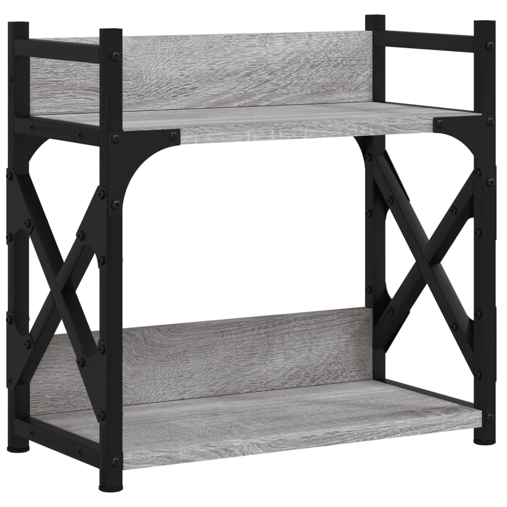 Βάση Εκτυπωτή 2 Επιπέδων Γκρι Sonoma 40x20x40 εκ Επεξ. Ξύλο - Pakobazaar