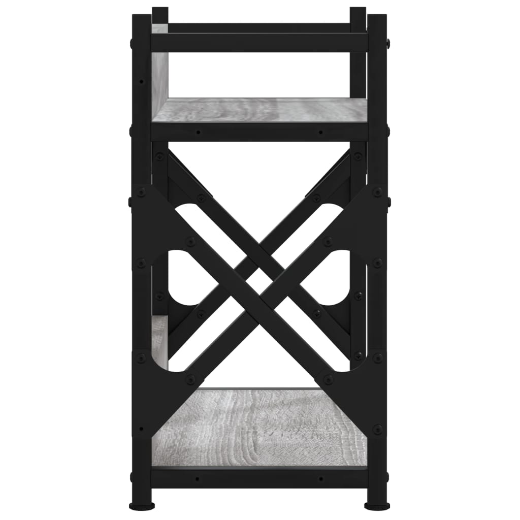 Βάση Εκτυπωτή 2 Επιπέδων Γκρι Sonoma 40x20x40 εκ Επεξ. Ξύλο - Pakobazaar