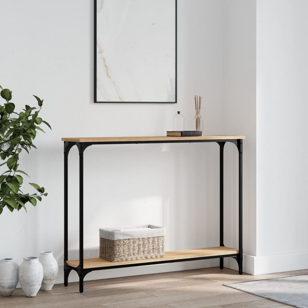 Τραπέζι Κονσόλα Sonoma Δρυς 100x22,5x75 εκ. Επεξεργασμένο Ξύλο - Pakobazaar