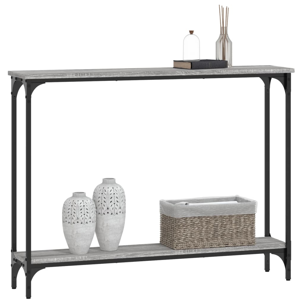 Τραπέζι Κονσόλα Γκρι Sonoma 100x22,5x75 εκ. Επεξεργασμένο Ξύλο