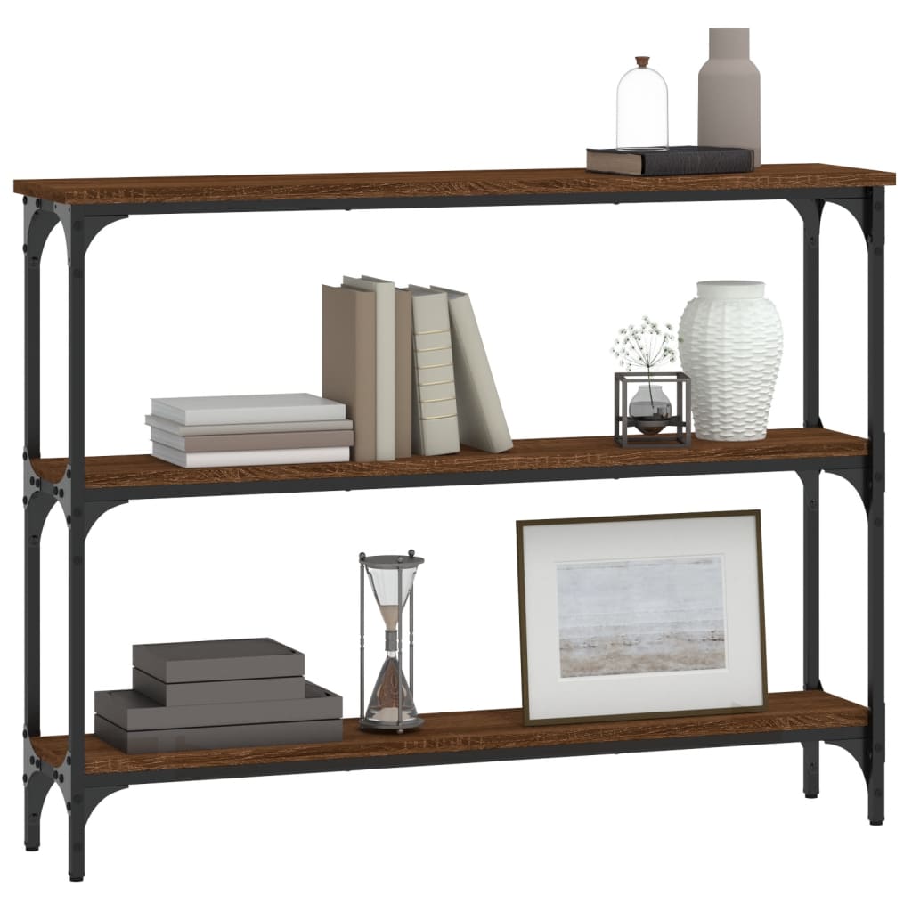 Τραπέζι Κονσόλα Καφέ Δρυς 100x22,5x75 εκ. Επεξεργασμένο Ξύλο - Pakobazaar