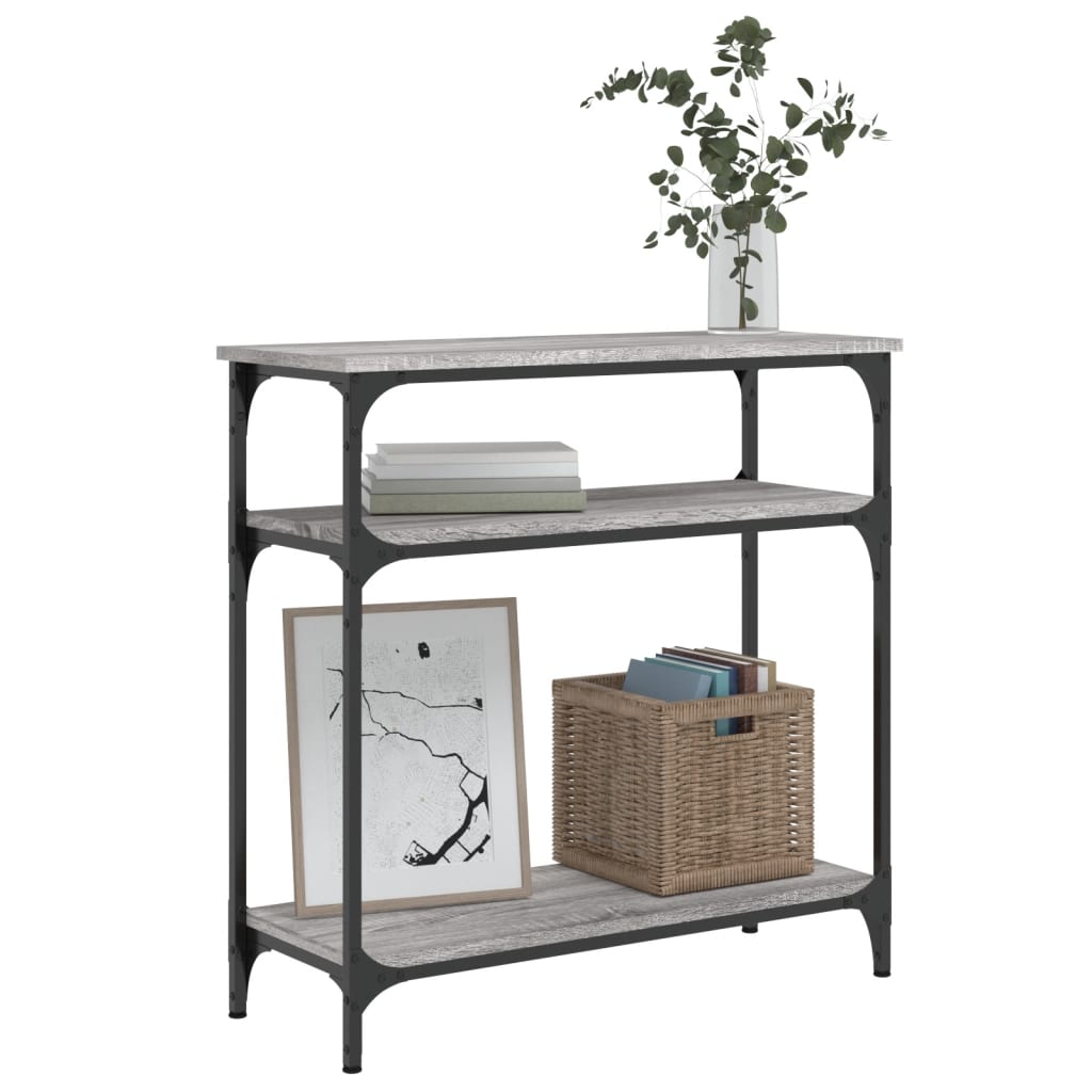 Τραπέζι Κονσόλα Γκρι Sonoma 75x29x75 εκ. Επεξεργασμένο Ξύλο